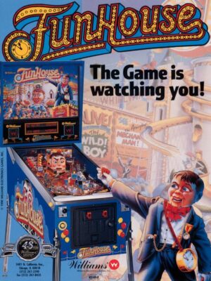 FUNHOUSE BALLY WILLIAMS PINBALL FLIPPER (D0052)